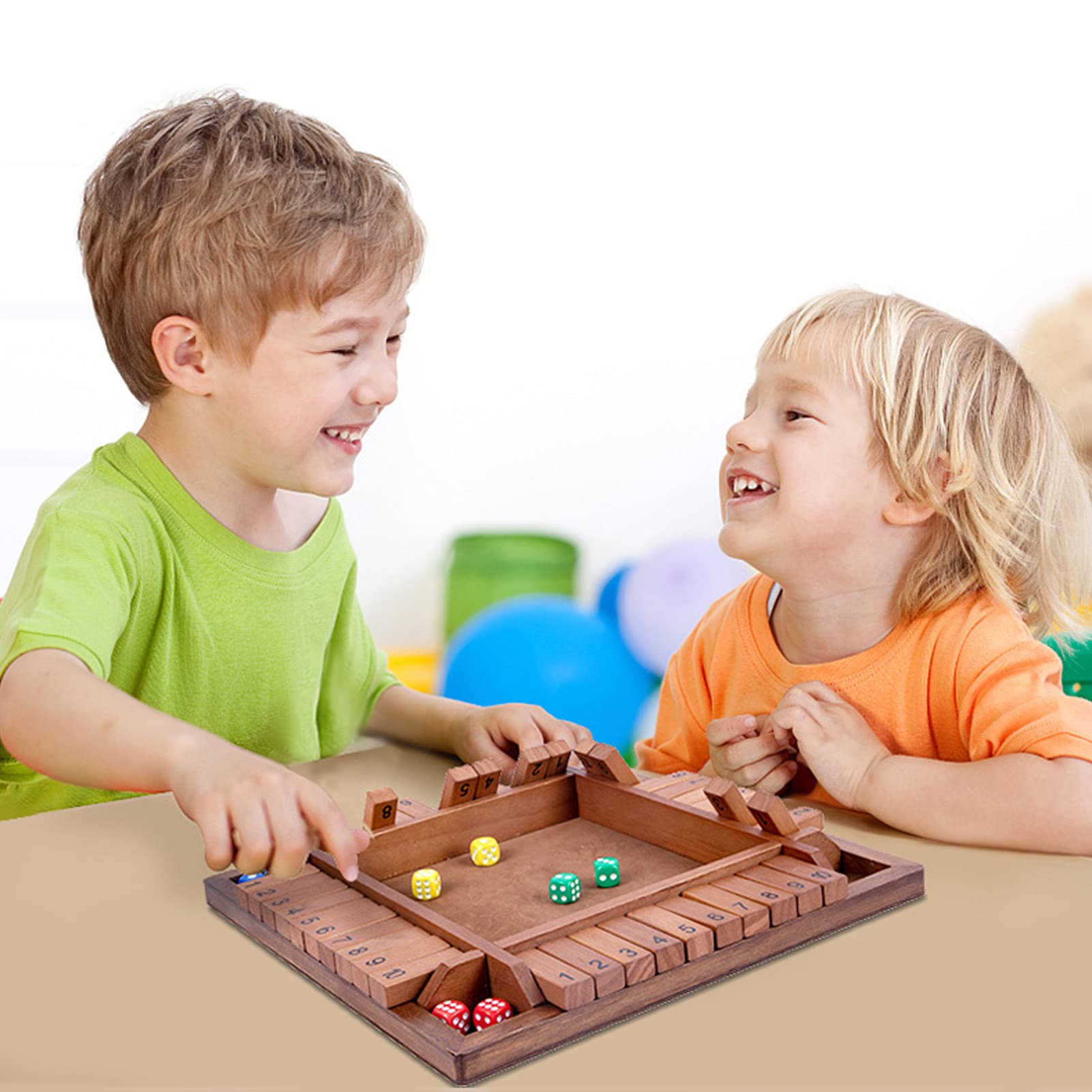 Gioco Shut The Box In Legno - Gioco Di Dadi Matematico Per Famiglia E Pub