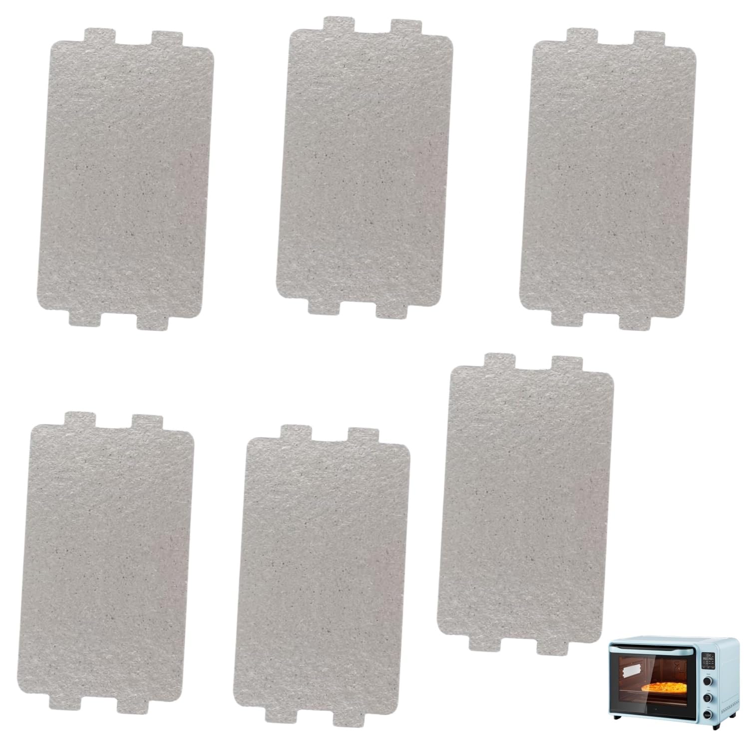 Microwave Oven Mica Plate Sheet,6Pcs Universal Waveguide Cover Plate Sheet Replacement Repair Part for Microwave Ovens Hair Dryers Toasters Heaters Heat Resistant Mica Insulation Sheet(6.5 * 11.7cm)