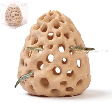 Shrimp Cave, Shrimp Hides for Aquarium, Betta Fish Hideout with Suction Cup Tank Accessories for Fish Tank Decor, Hiding & Resting, Betta Fish Habitat Tank Ornament Accessories