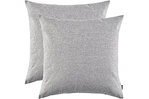 Artcest Faux Linen 14x14 Outdoor Pillow Covers