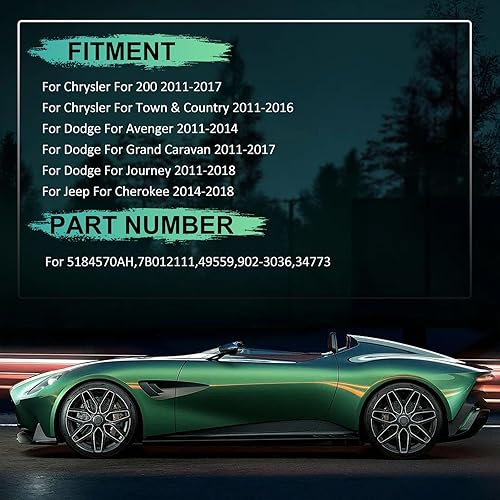 Miniatura 5 de SCITOO Carcasa de termostato para Jeep Cherokee 2014-2018 Termostato de refrigerante de motor Ensamblaje de vivienda Termostato para Car5184570AH,