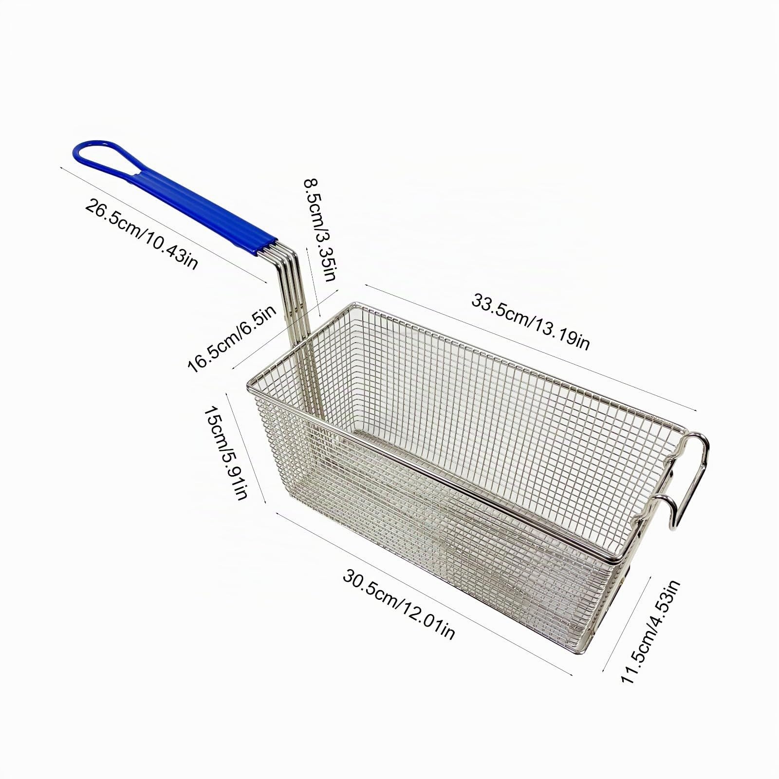 Baki 2 cestas de freír comerciales para freír 340 x 165 x 150 mm, repuesto para Pitco/Frialator 35C 45C SG14 SG18