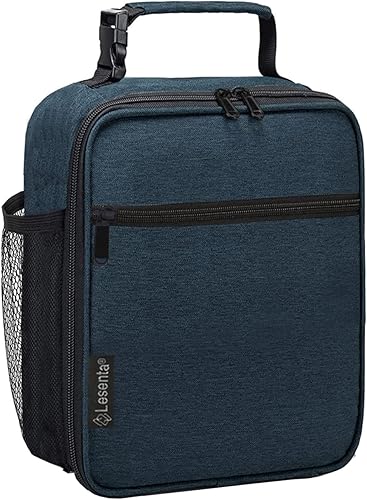 LESENTA Lonchera para hombres y mujeres adultos, pequeña bolsa de almuerzo aislada para oficina, senderismo, lonchera portátil reutilizable