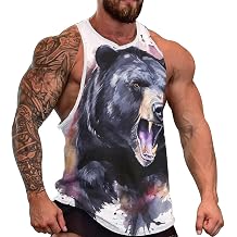 BIVENANT Tank Tops Men Workout Mens Graphic Shirt Sleeveless T Shirts Muscle Lightweight Tanks