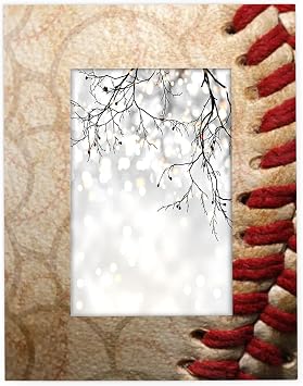 Vintage Sport Ball Baseball 8x10 Picture Frame 8x10 Horizontal and Vertical Photo Frame Suitable for Tabletop Displays and Wall Mounted Frames 8 by 10 Wooden Picture Frames