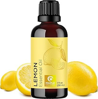 Pure Lemon Essential Oil - Invigorating Lemon Oil for Diffuser Aromatherapy Cleaning & Beauty DIYs for Hair Skin & Nails - Premium Grade Vegan Non-GMO in Glass Bottle for Aromatherapy & Wellness