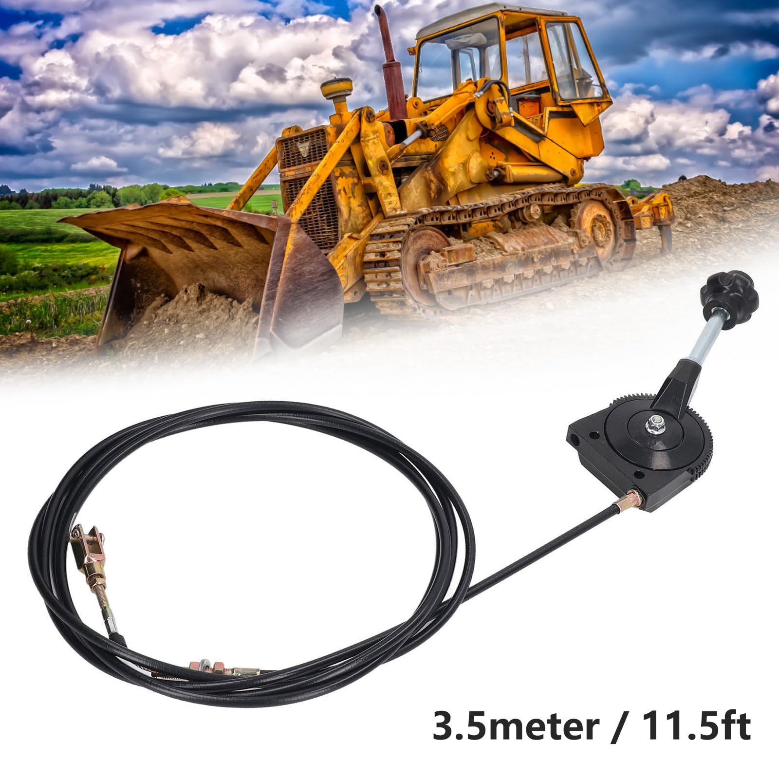 Cable de acelerador manual para excavadora, 2,5/3//3,5/4 m, cable de control del acelerador de excavadora, piezas de equipo pesado para excavadora, mezcladora (3,5 m)
