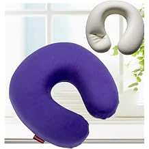Bookishbunny Soft Memory Foam U Shaped Travel Pillow Neck Support Headrest Cushion Purple