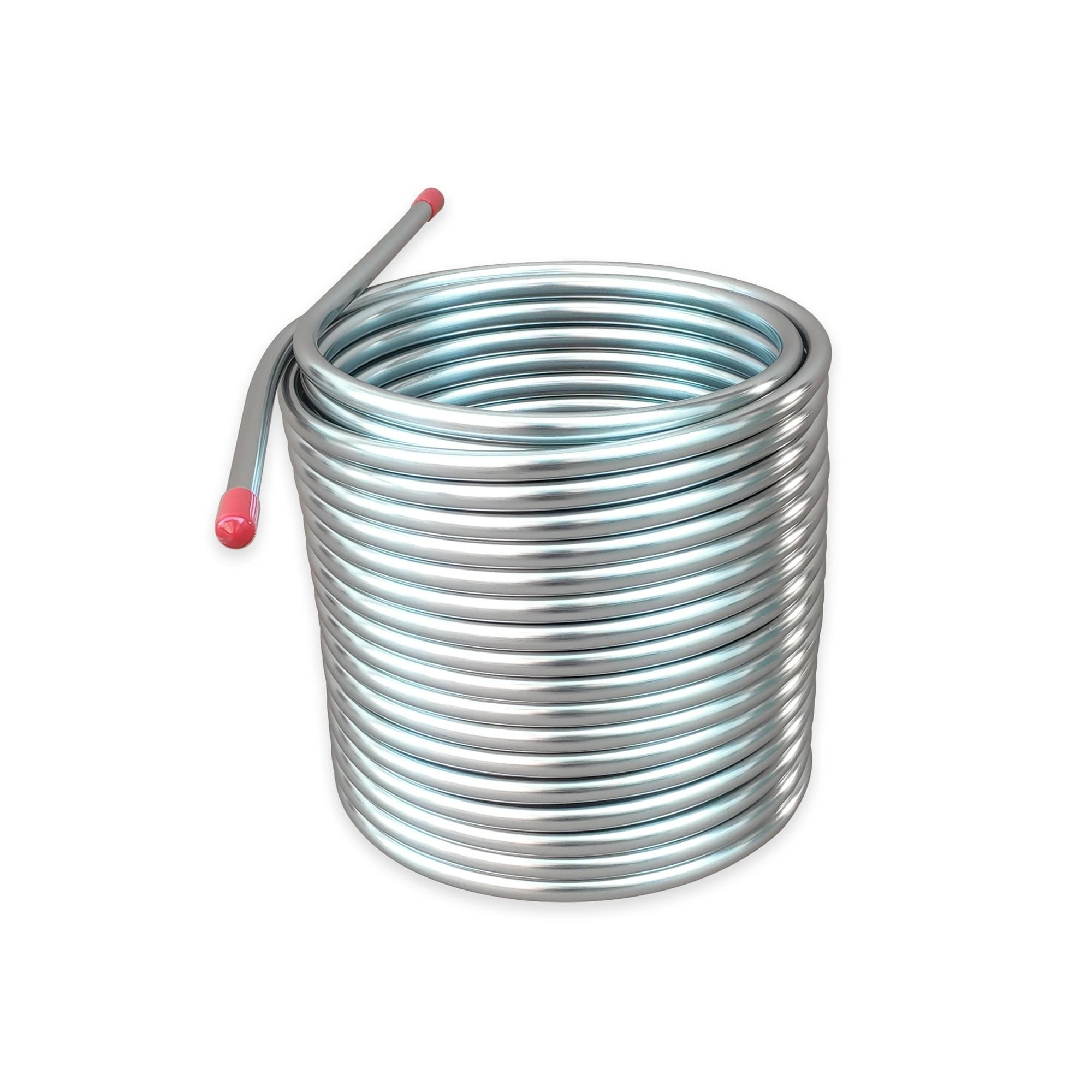 Serpentín de cerveza de acero inoxidable de 3/8" de diámetro exterior, 21 m de longitud, serpentín de enfriamiento de doble capa, tubo de vino de enfriamiento rápido for exteriores Múltiples aplicacio