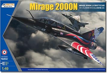 Kinetic 1/48 French Air Force Mirage 2000N Lafayette Squadron US Plastic Model KNE48124 Molded Color