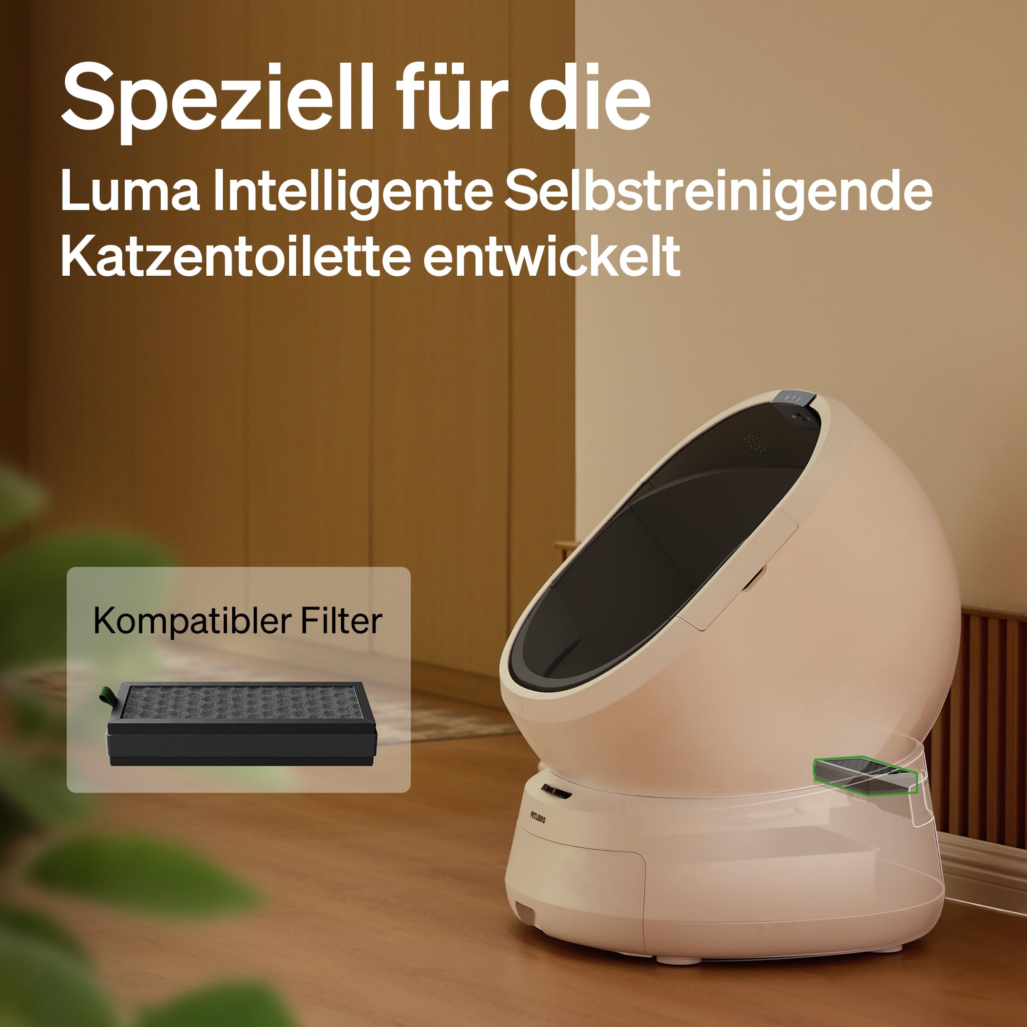 PETLIBRO Aktivkohlefilter für automatische Katzentoilette, kompatibel mit Luma selbstreinigender Katzentoilette, Luftfilter zur Geruchsreduzierung