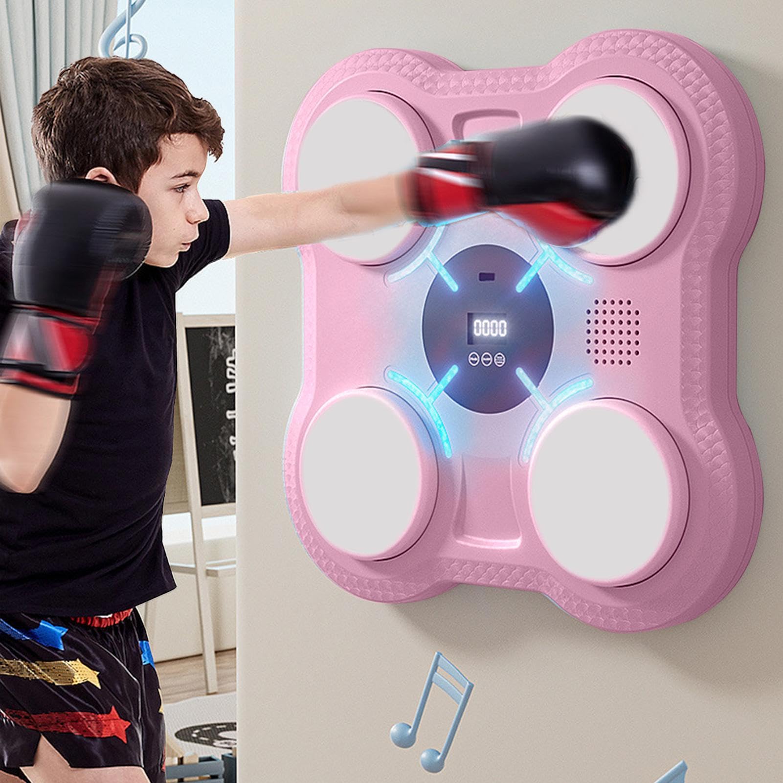 Macchina Musicale Per Boxe – Bersaglio A Parete 9 Velocità Con Luci E Suoni, Per Allenamento, Adulti E Ragazzi