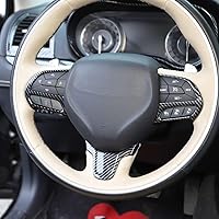 Vista 2 de crosselec Kit de bisel de fibra de carbono para volante de fibra de carbono para Chrysler 300 2015-2021