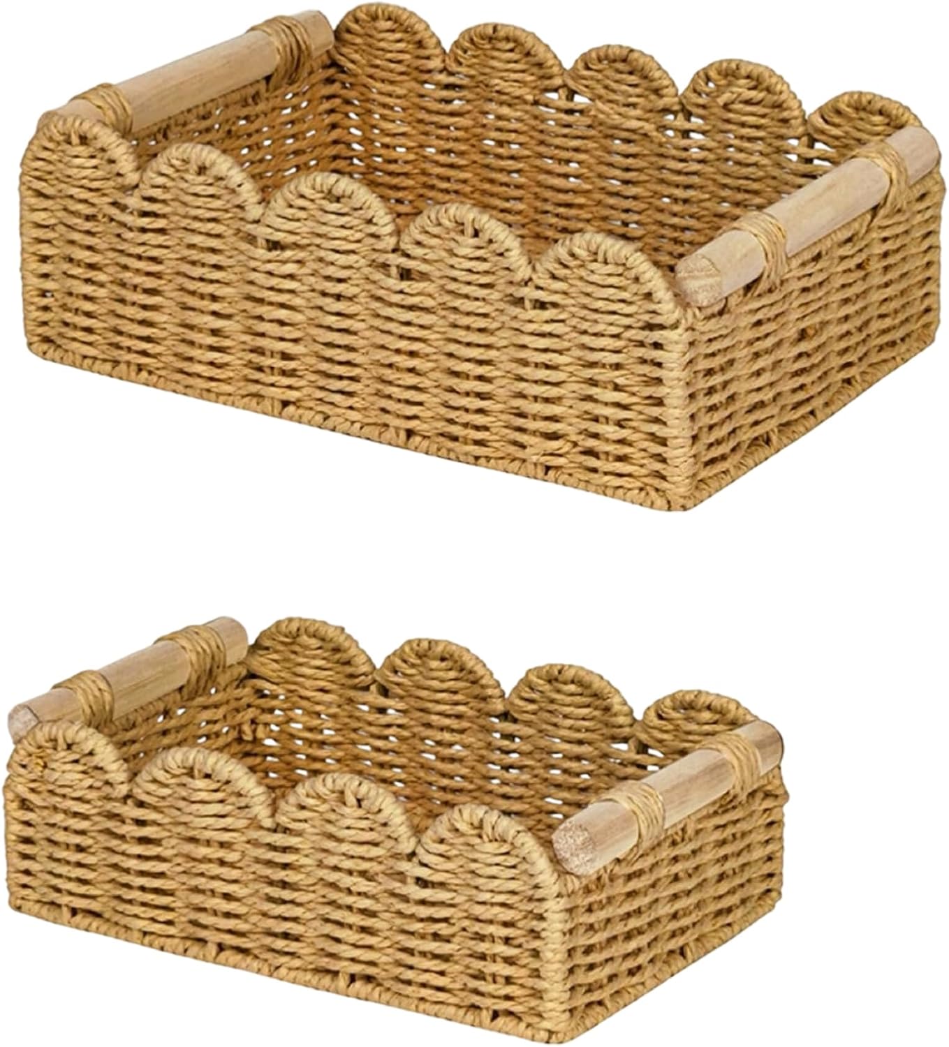 User Friendly Recycled Paper Rope Storage Basket with Fan Shape Edges Ideal for Toilet Holder and Bathroom Decors Items Toilet Storage