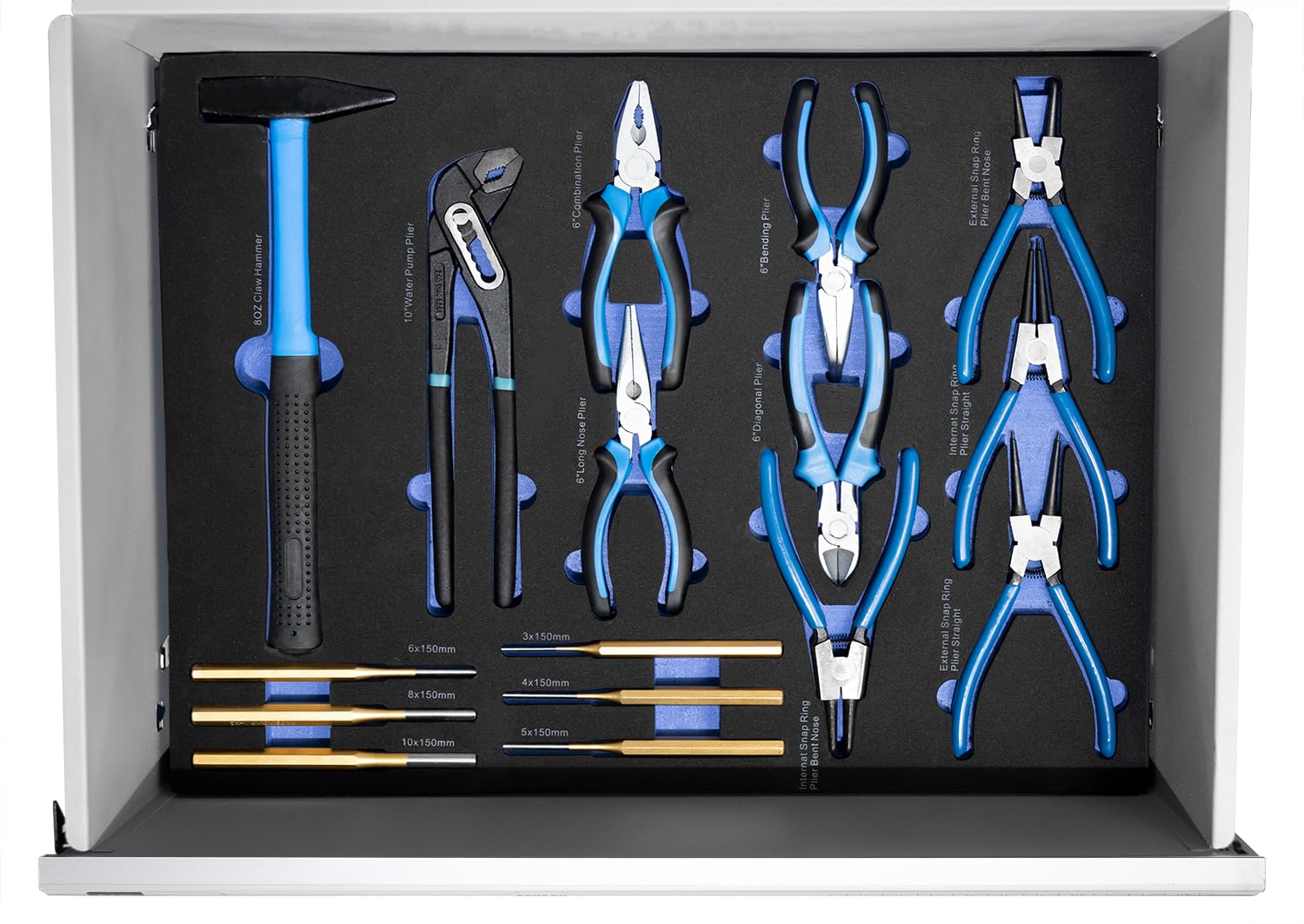 Benson Tools XXXL Werkzeugwagen Premium gefüllt Schaumeinlagen Werkstattwagen