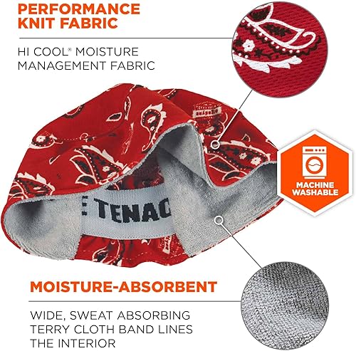 Miniatura 2 de Gorro de alto rendimiento Ergodyne Chill-Its 6630 para absorción de la humedad, color azul