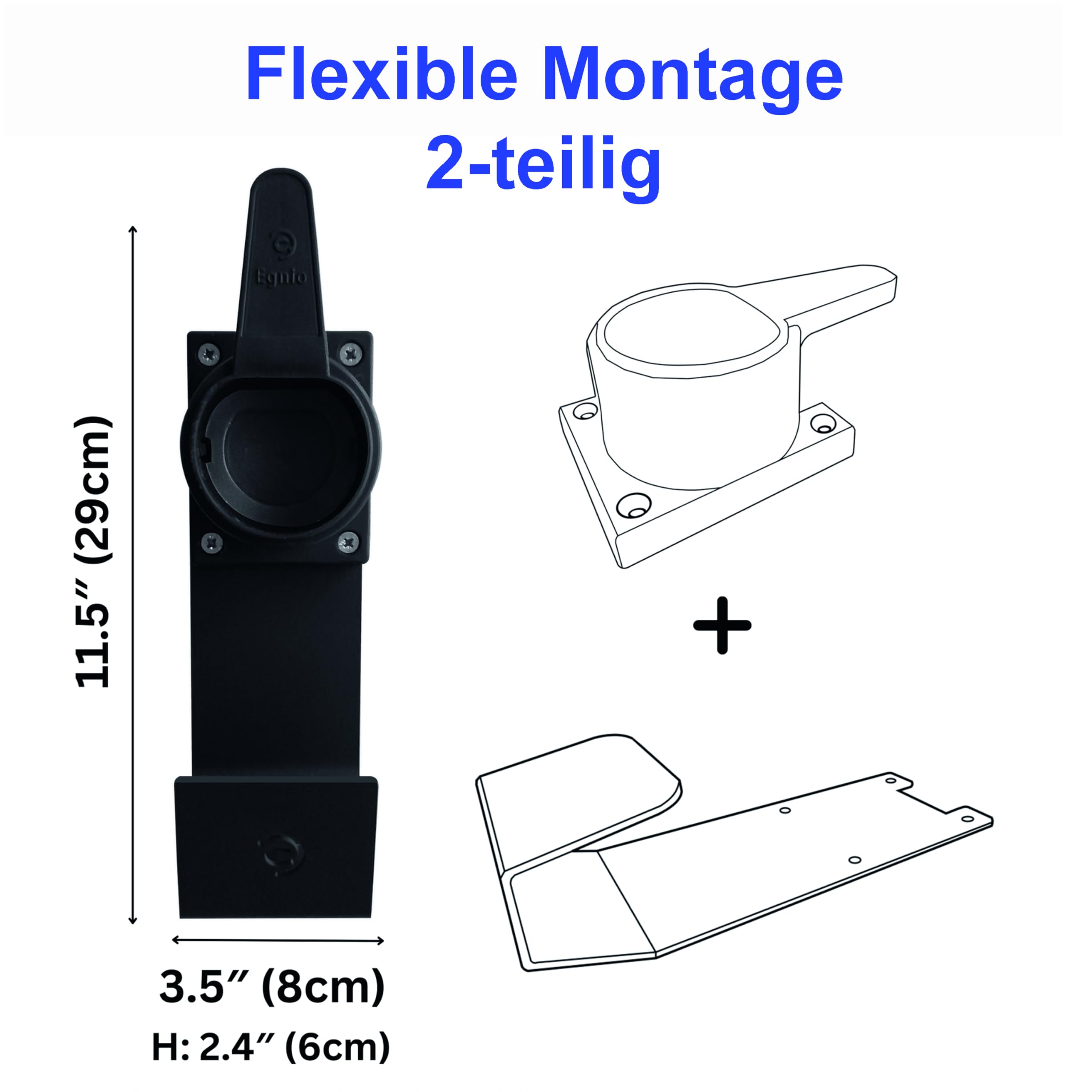 support Chargeur de véhicule électrique de type 2 mural verrouillable, prises IEC 51296-2, résistant aux intempéries