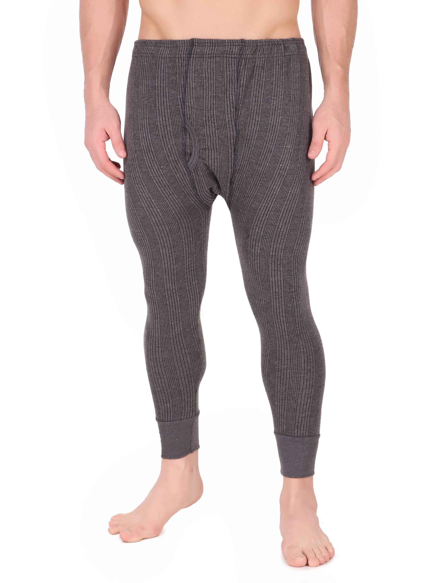 UZARUS Men's Cotton Thermal Bottom (XXL, Navy)