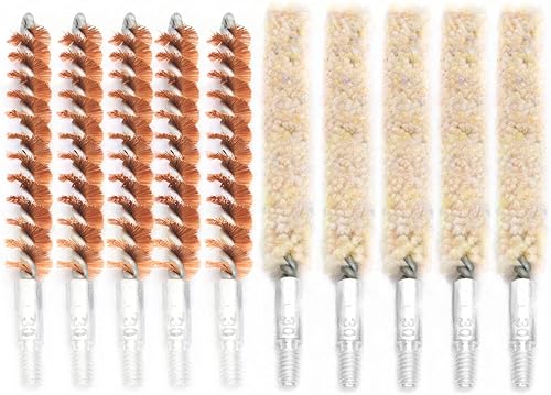 Paquete de 10 cepillos de agujerohisopo, cepillos de escopetapistola, cepillos de limpieza para trapeador (.30 Cal)