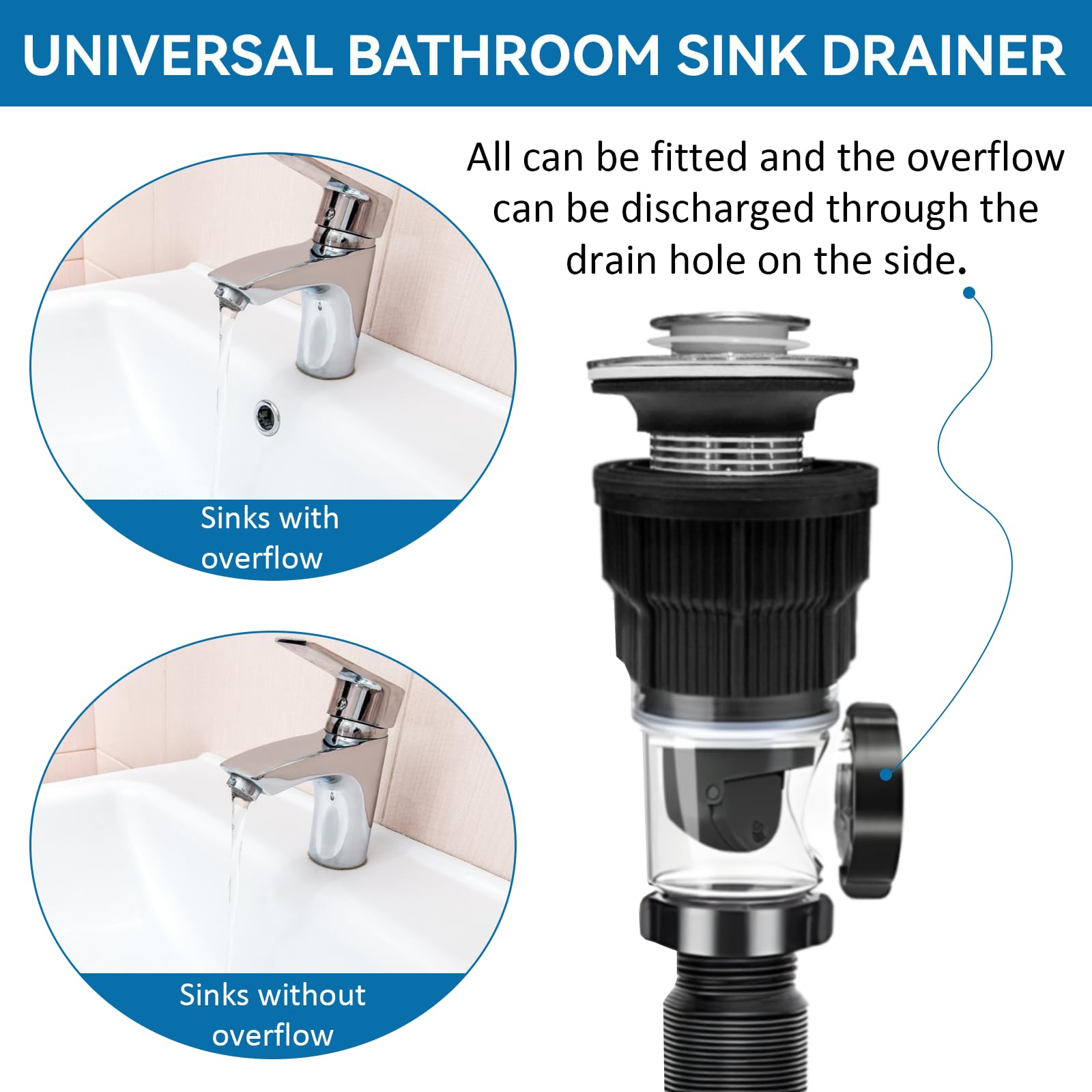 TUBO SCARICO FLESSIBILE Sifone Ghiera Acciaio O Plastica Lavabo Lavand Varie Mis EUR 2,50