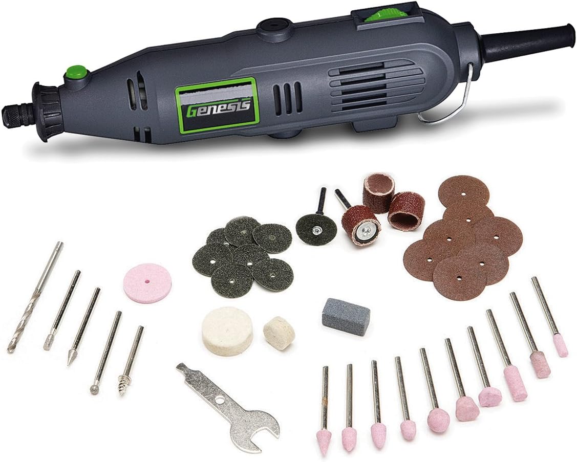 Genesis GRT2103-40 Variable Speed Rotary Tool with 40 Universal Accessories and Storage Case
