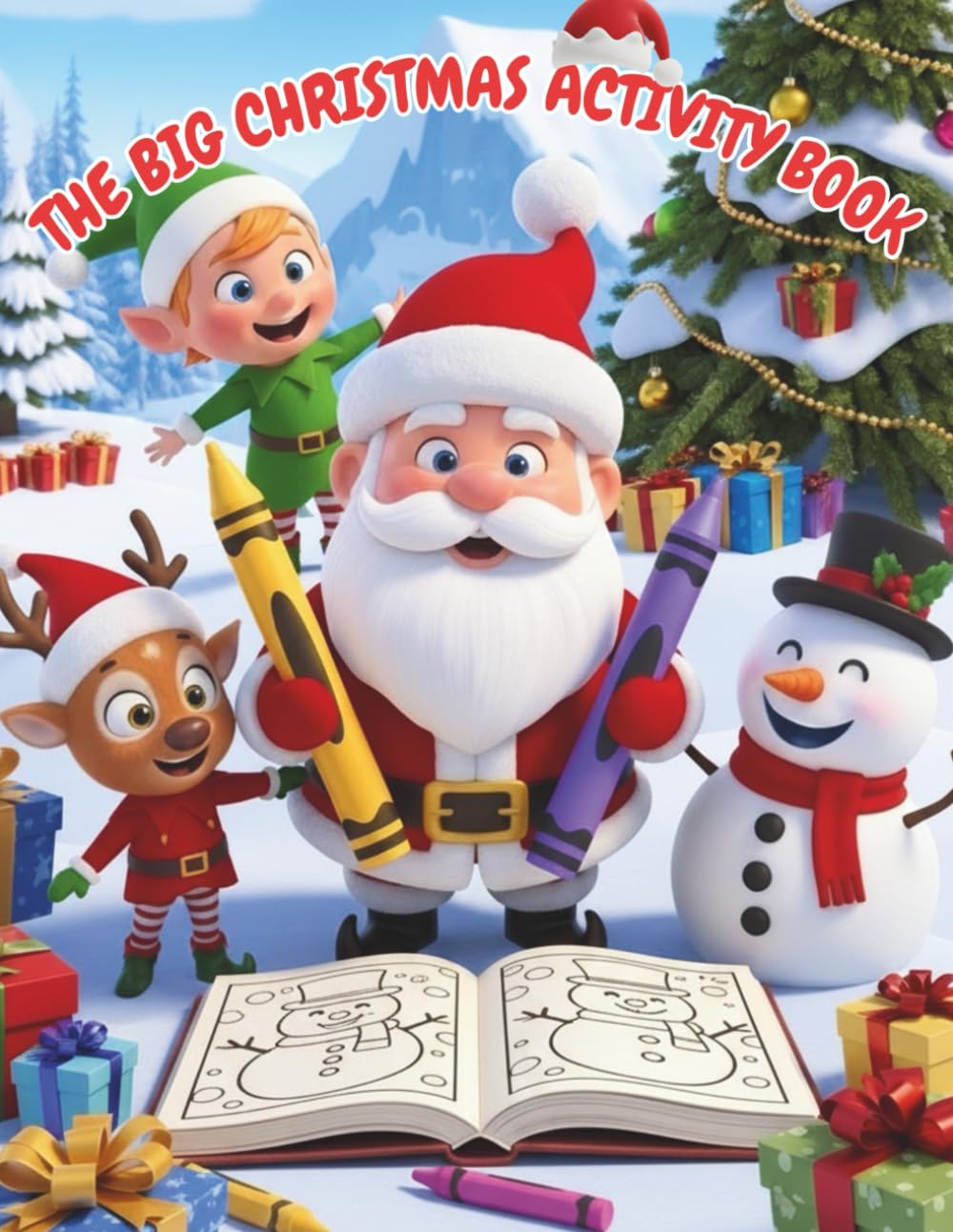 The Big Christmas Activity Book for Kids: Over 60 Giant Pages of Coloring, Mazes and Learning Fun for Boys and Girls