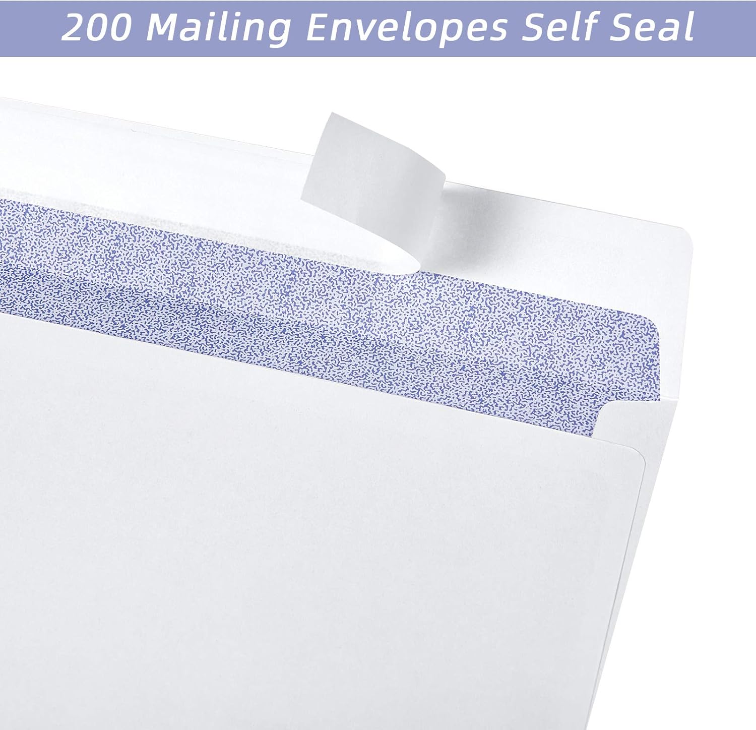 4 Sizes Seal Flap Self Stick Envelopes with Strong Peel, Businesses Envelopes Designed for Secure Mailing, 200 Pieces, 10 x 13 Inch, 6 x 9 Inch, 4-1/8 x 9-1/2 Inch, 3-5/8 x 6-1/2 Inch (Without Window) : Office Products