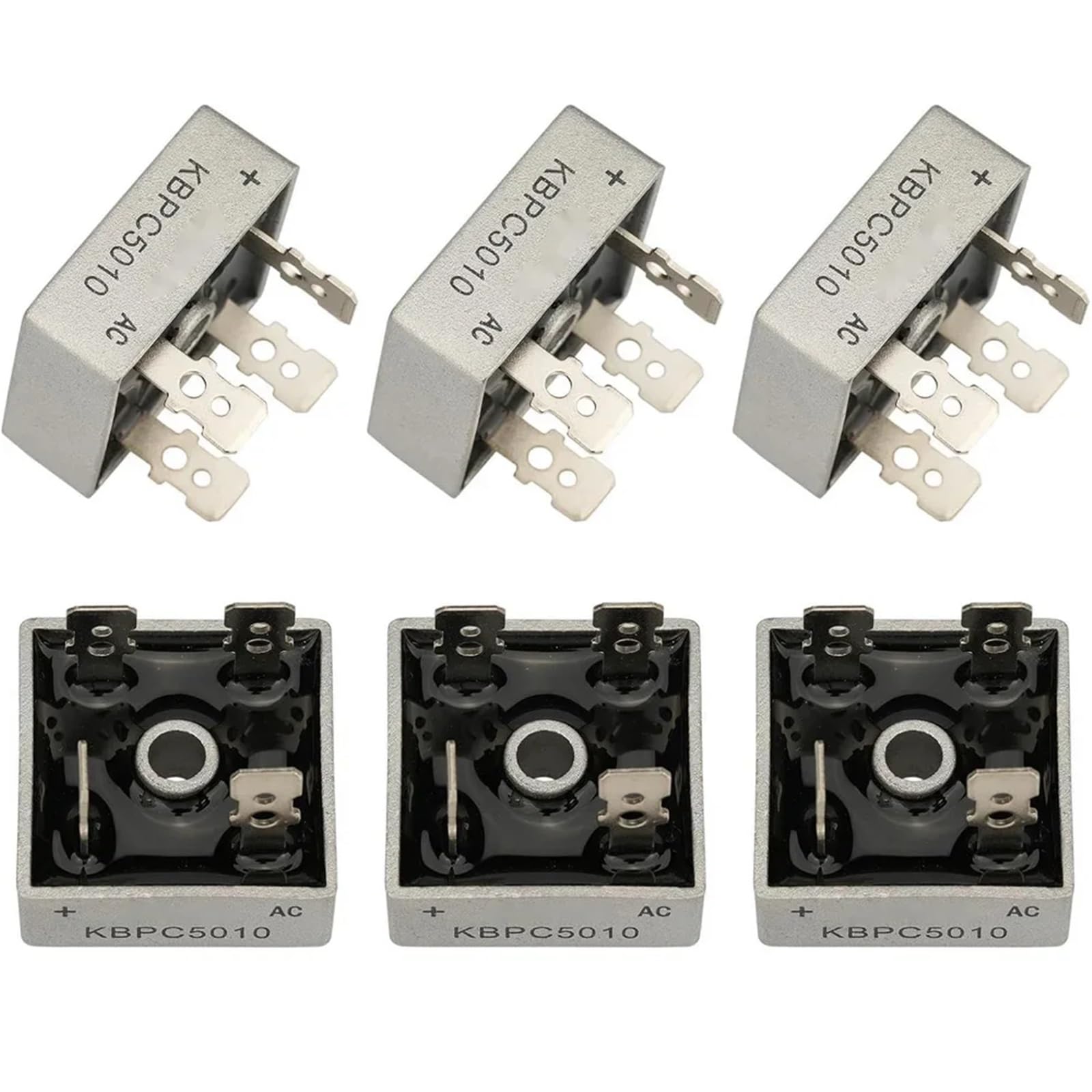 Diodes redresseurs 50A 1000V KBPC 5010, 2 pièces/lot, composants électroniques carrés à 4 broches(2pcs)