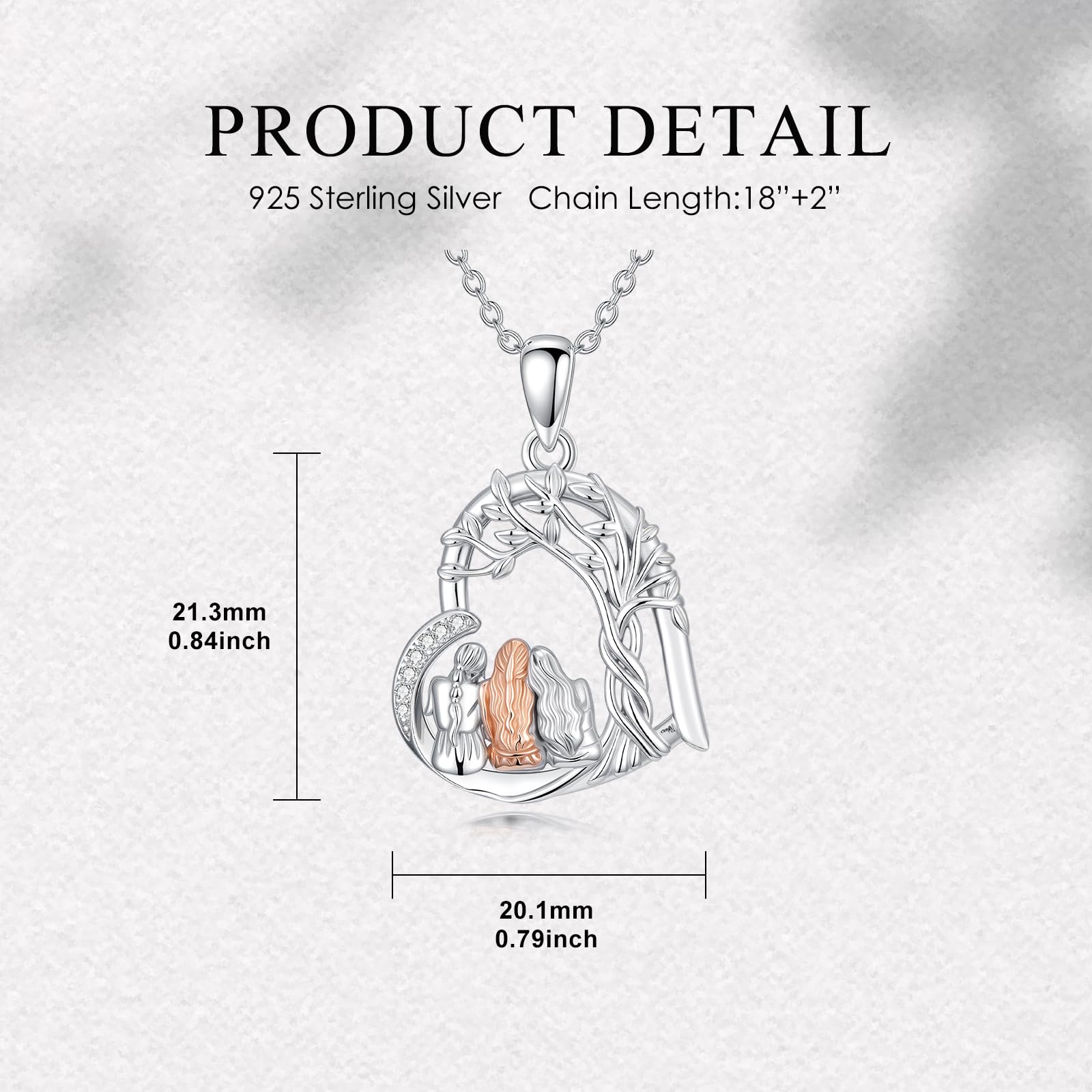 Mutter Tochter/Paar Tier Halskette 925 Sterling Silber Anhänger niedlichen Schmuck Geburtstag Geburtstag Muttertag Geschenk für Frauen