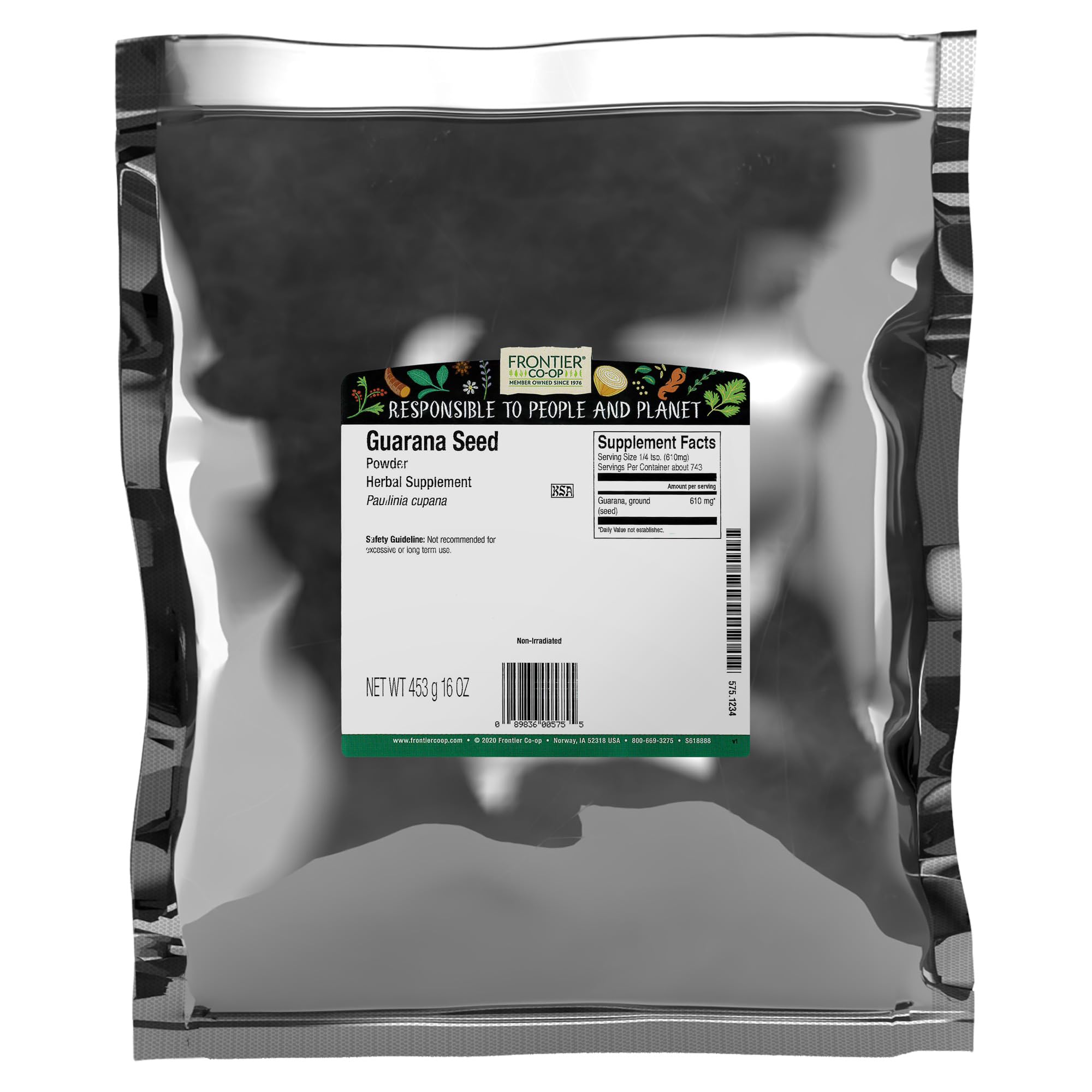 Guarana Powder, 1lb Bulk Bag - Pure Powder from Natural Guarana Seeds, Ideal for Energizing Beverages & Guarana Drinks, Kosher