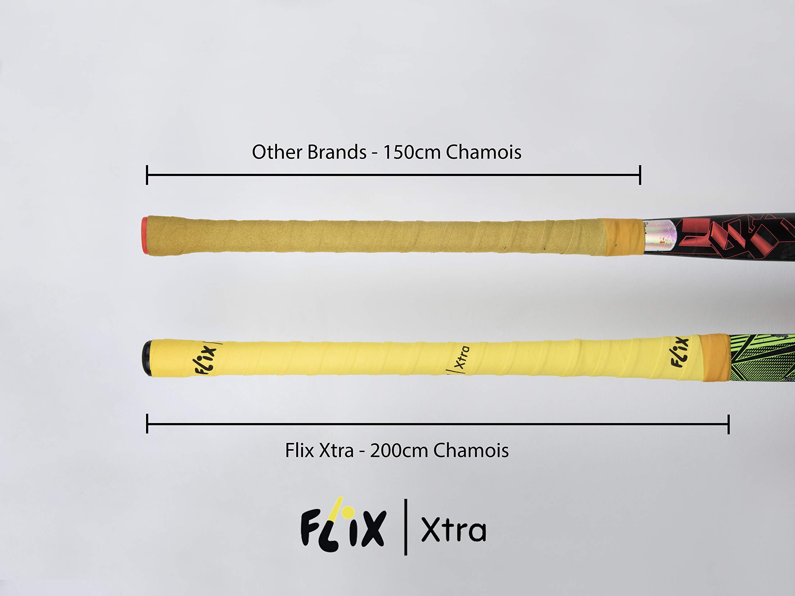 Hockey Grip | Flix Xtra 2 metros de gamuza – Original Amarillo | Extra Largo Premium Chamois