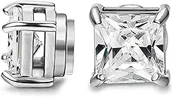 Brinco Masculino Magnético Imã Fake Brilhante Aço Inox Par