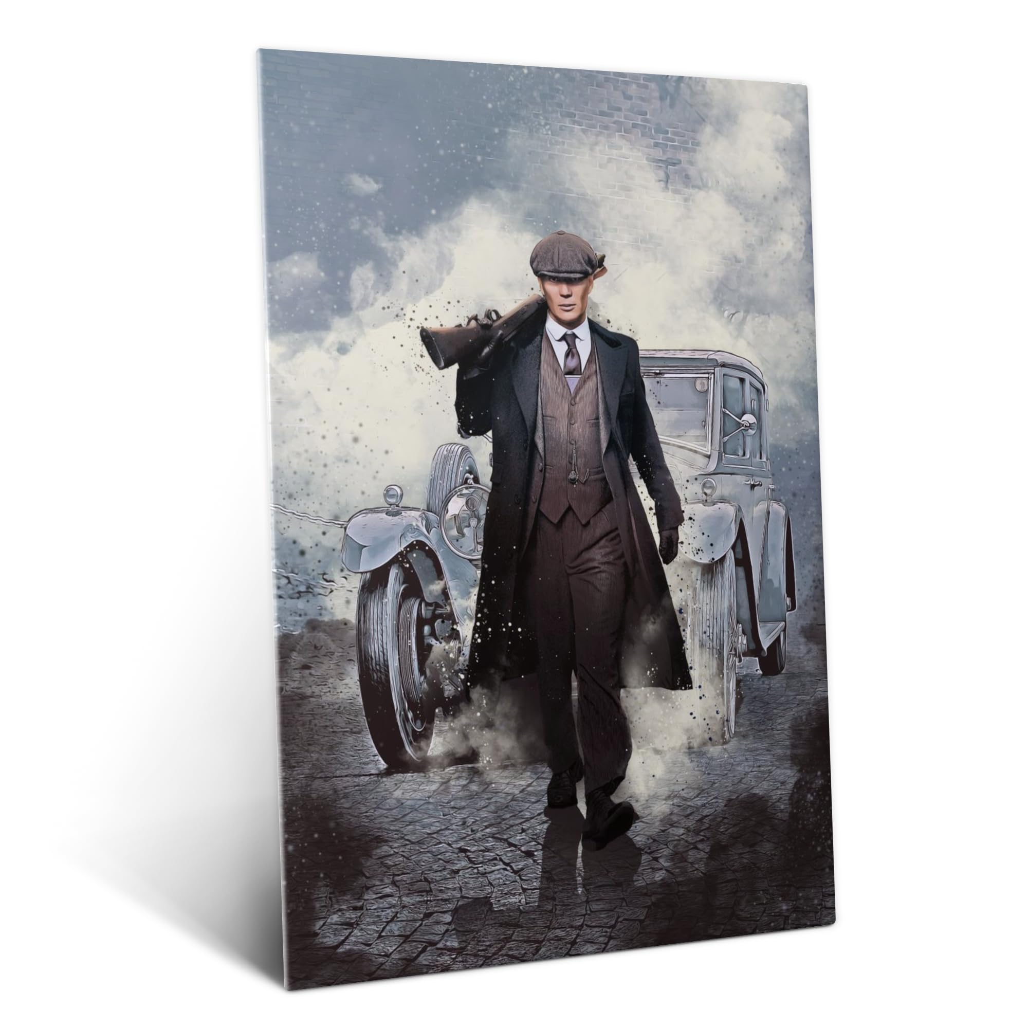 Displate Metall poster Peaky Blinders Iconic Vehicle Thomas Größe M | Moderne Bilder Wohnzimmer, Wandbilder für Schlafzimmer. Wanddeko & Geschenk. Wandkunst mit Magnet-Befestigung, ohne Bohren.