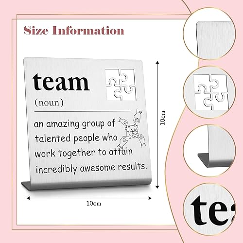 Vista 12 de Regalos de trabajo en equipo, placa de trabajo en equipo, definición de trabajo en equipo, regalos de equipo para empleados, compañeros de trabajo