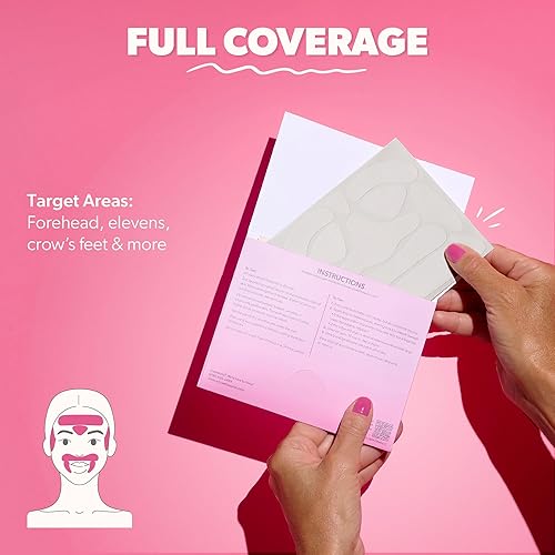 Miniatura 3 de Facial Smoothies - Tiras para eliminar arrugas, 192 parches antiarrugas en 8 formas