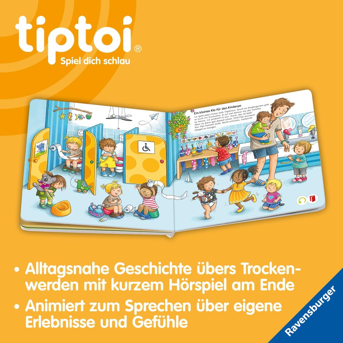 Ravensburger tiptoi ® Zestaw książek | Mój duży atlas świata + 00110 tiptoi Der Pen + mapa świata dla dzieci - kraje, zwierzęta, kontynenty