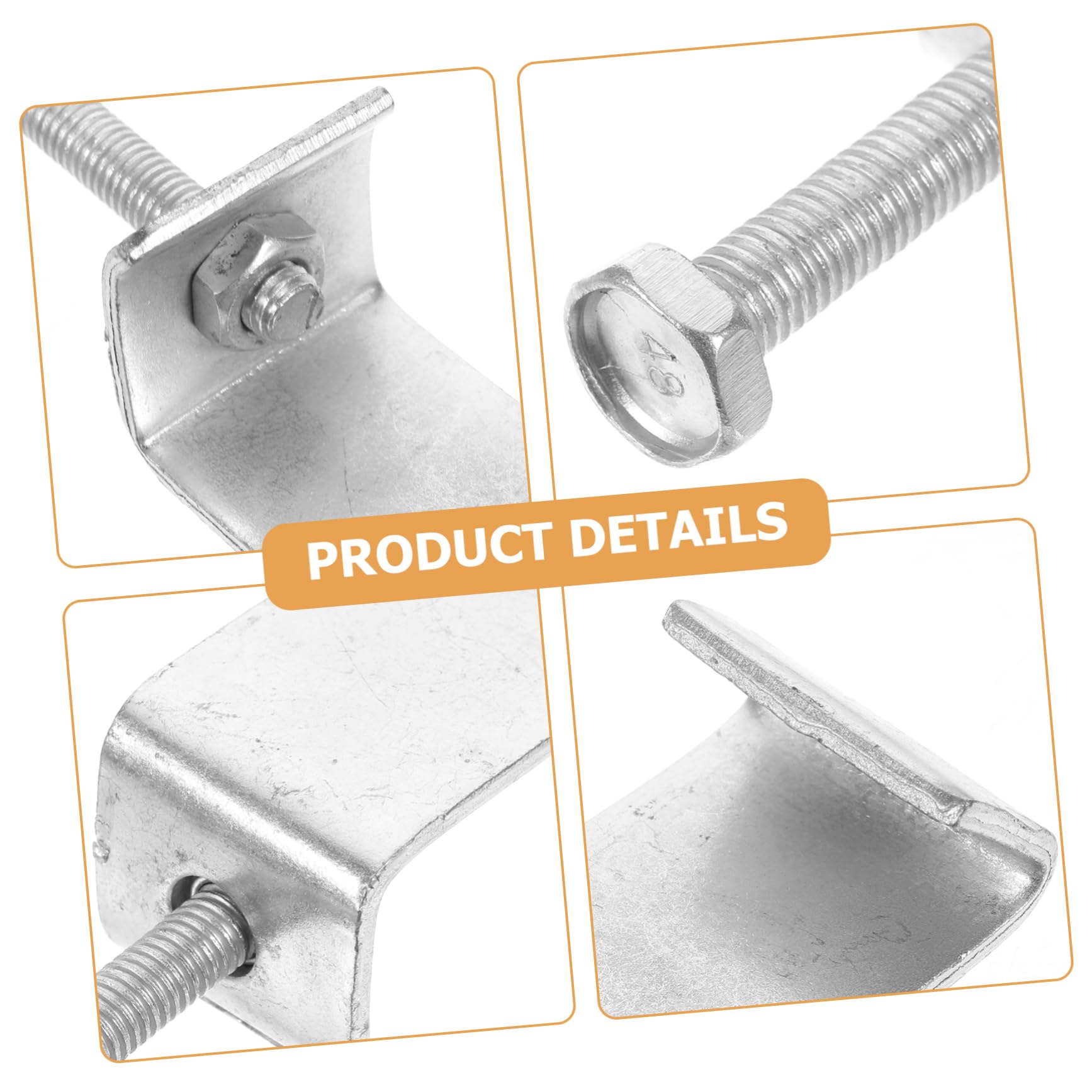 BUTIFULSIC 2pcs C-shaped Steel Clip Clamp Heavy Duty Clips Garden Drainage Grates Fake Window Sticker Flange Clip Pipe Home Improvement Tool Stainless Steel