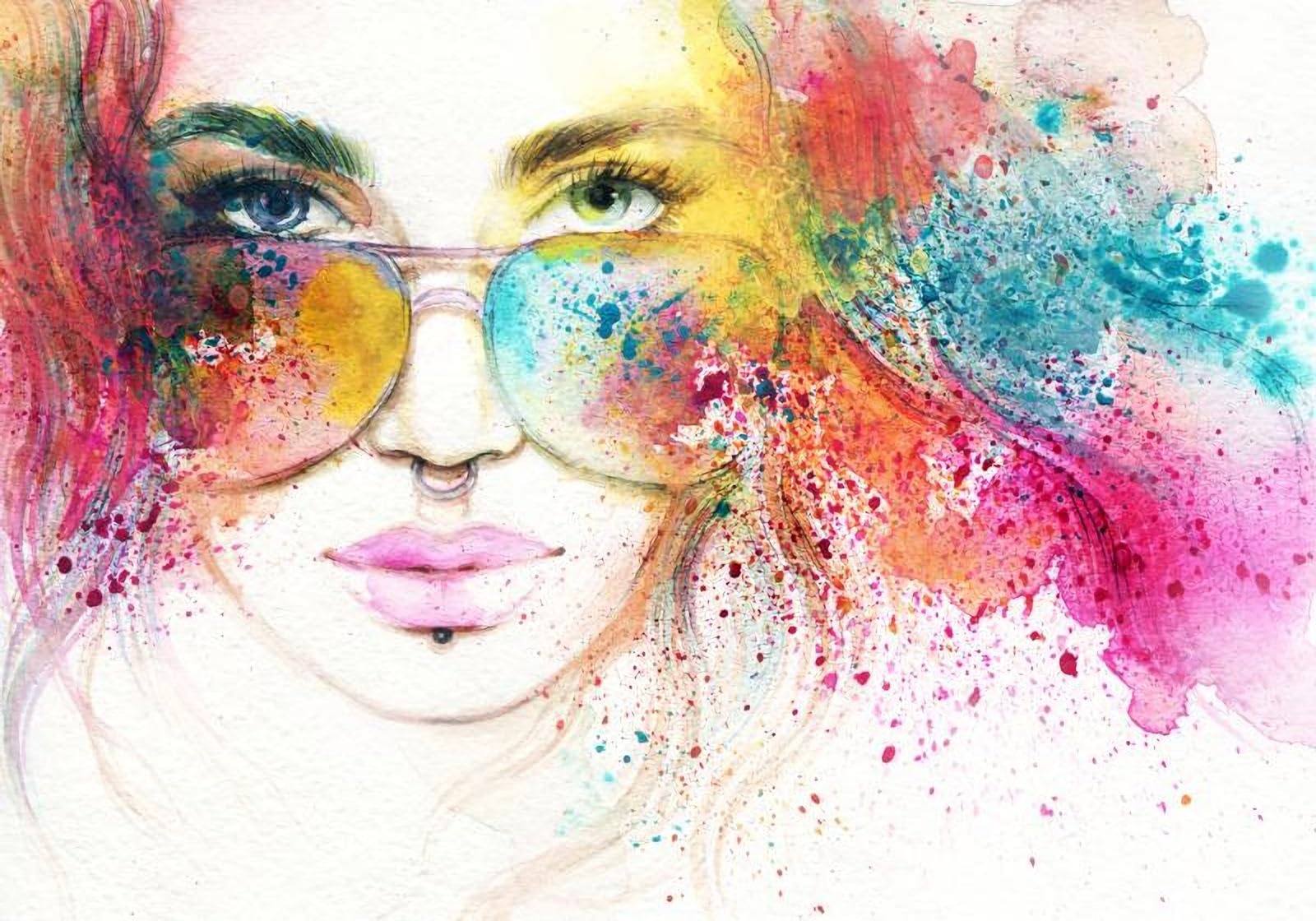 Poster geant mural 3D aquarelle pour masquer défauts murs 430x300cm
