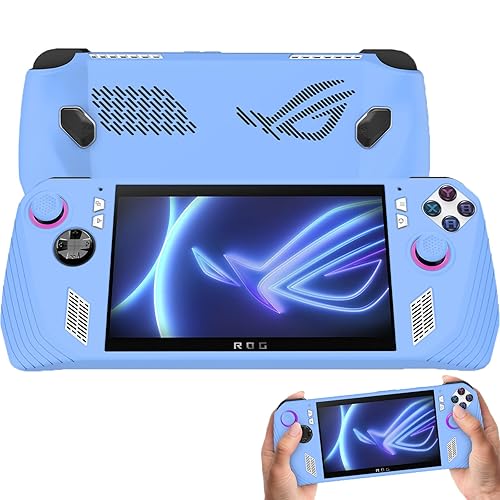Miimall Funda compatible con ROG Ally, funda de silicona Asus Ally, antihuellas, absorción de golpes, antiarañazos, de silicona suave, funda
