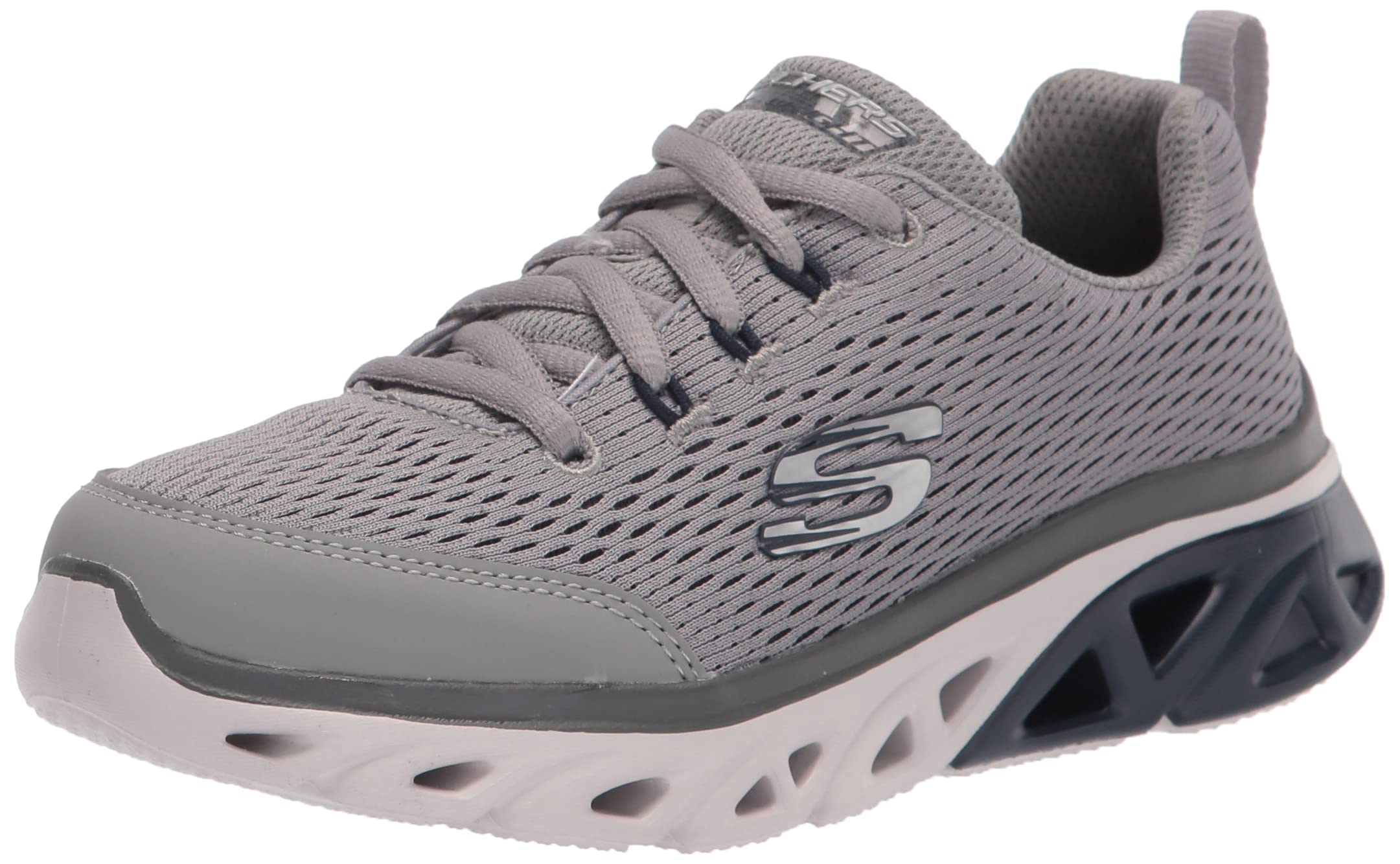 Skechers Boys Glide-Step Sport - Wave Heat Gray/Navy Sneaker - 4 UK (403800L-GYNV) (B08PQ6D453) Amazon Price History, Amazon Price Tracker