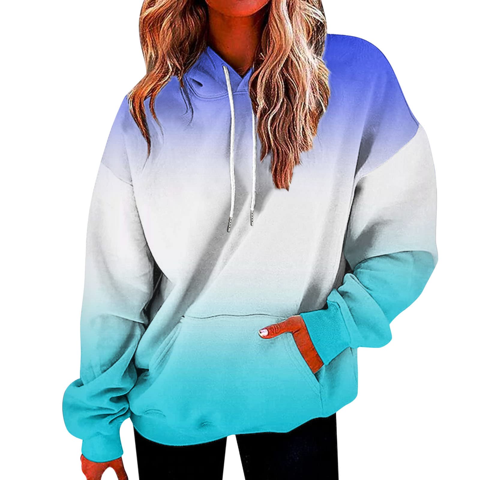 Oversized Hoodie Damen Mit Hundemotiv | Weiter Sweatshirt Mit Kängurutasche | Bequemer Kapuzenpullover