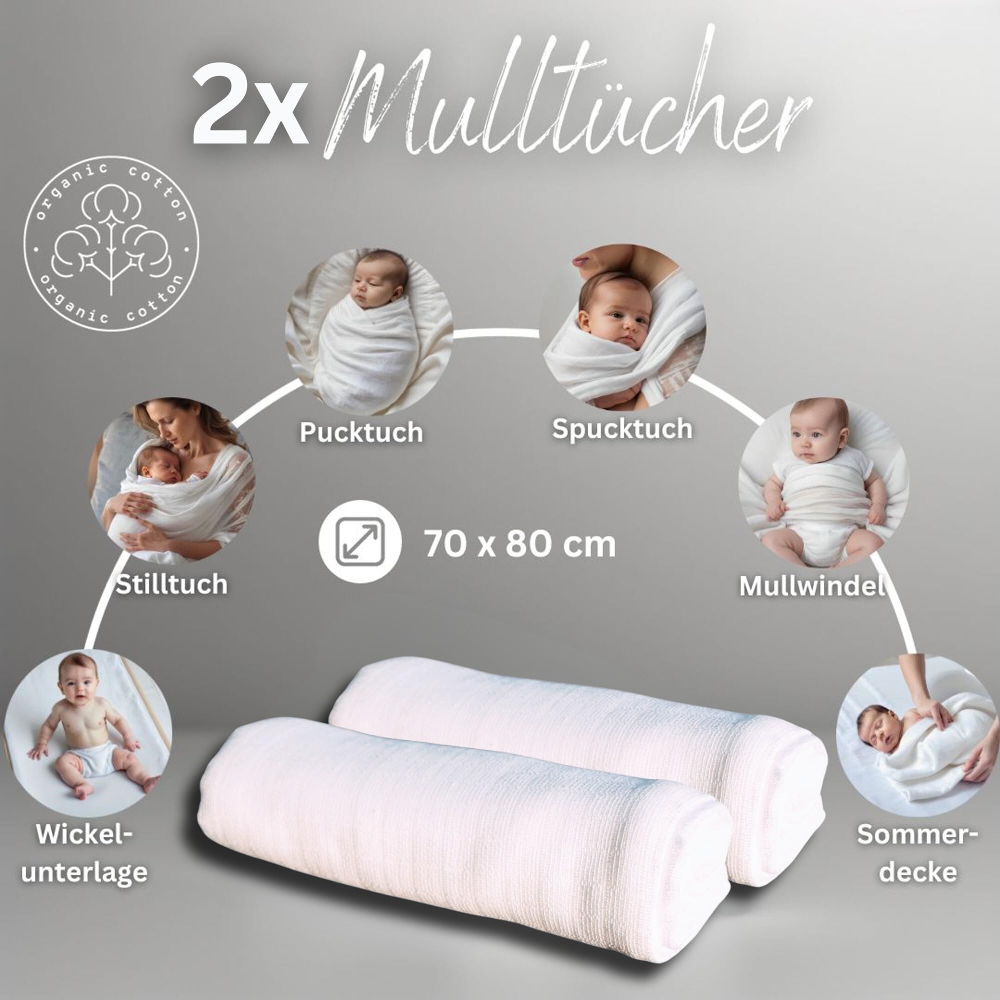 limely©, Windeltorte, Geschenk zur Geburt – Premium Geschenkset mit 16 Pampers Windeln, Bio Mullwindeln, Baby Söckchen, Grußkarte & Geschenkverpackung – Tolles Geschenk für Babyparty (Blau)
