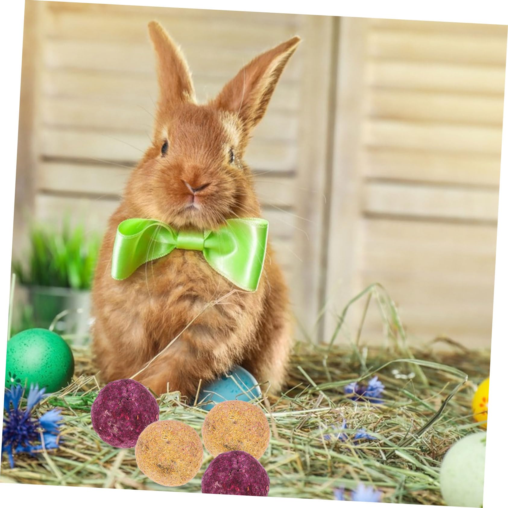 Toddmomy Boules à Mâcher Lot de 36 Aide Broyage des Dents en Plante Naturelle, Jouet à Mâcher et Accompagnement des Animaux pour Lapins et Hamsters pour Petits Animaux