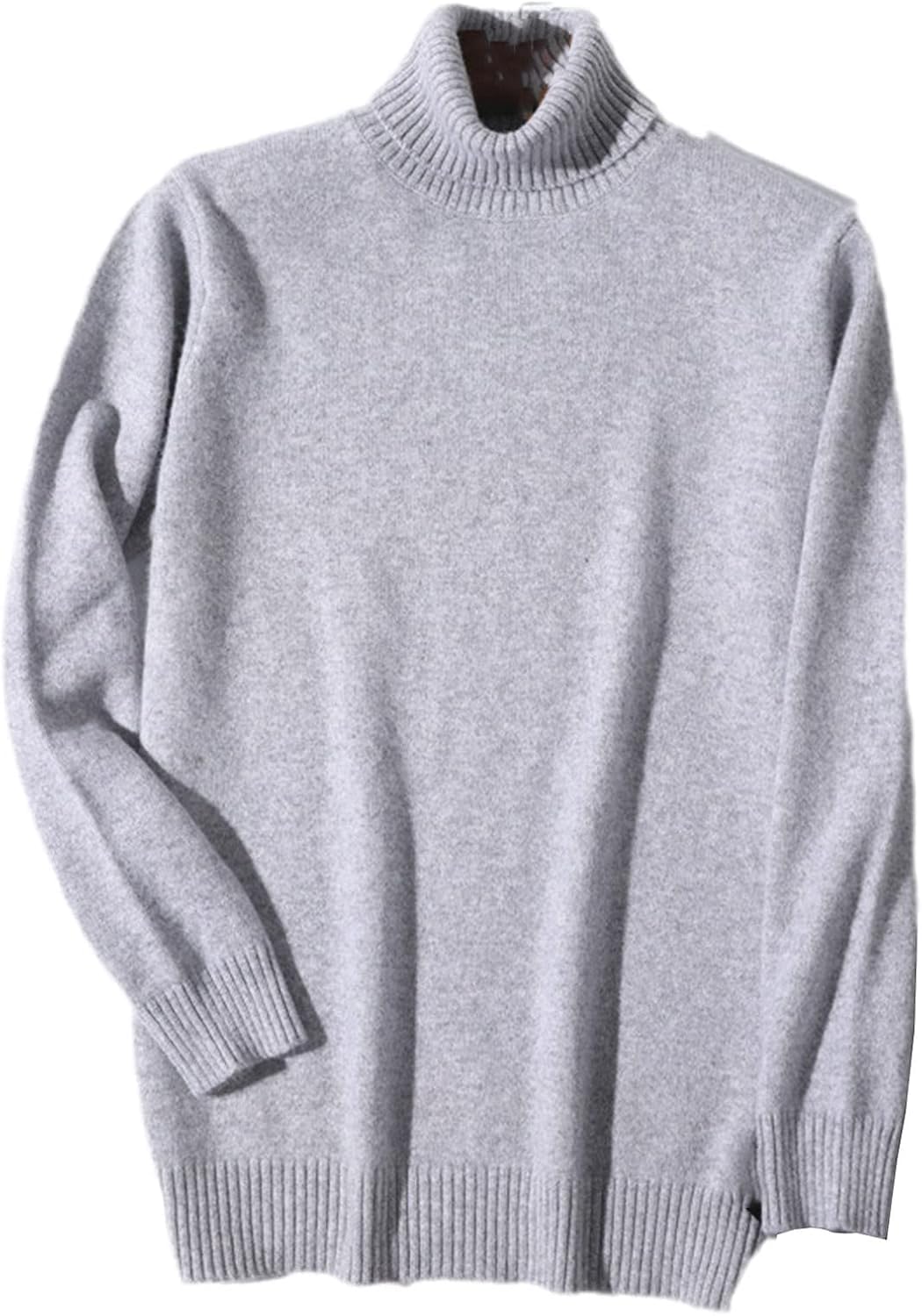Jersey De Cachemir Para Hombre, Cuello Alto, Ajustado, Cálido, Lavable