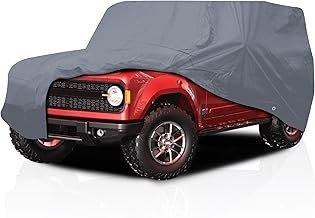Ultimum Lite Car Cover for Jeep Commando 1967-1973 Jeepster 2-Door Convertible Pickup, with Zipper Breathable All Weather Protection Scratch, Dust, Sun, Snow, Rain Protection Indoor Outdoor