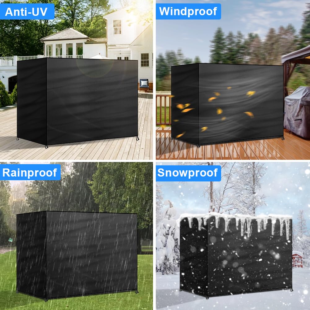 AOOWU Copertura per Dondolo da Giardino 3 Posti Impermeabile Tessuto Oxford 210D Anti-UV 210x150x150CM
