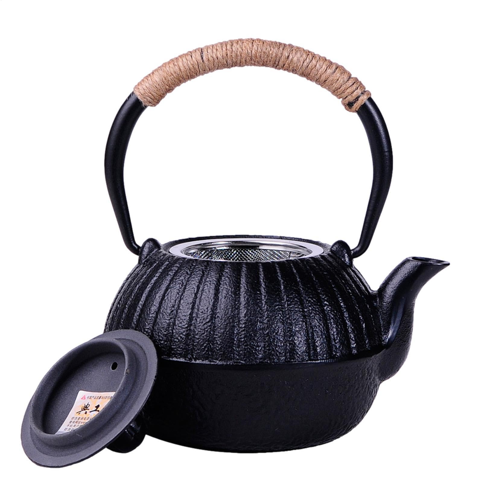 Théière en fonte élégante style japonais de 550 ml avec finitions haute durabilité