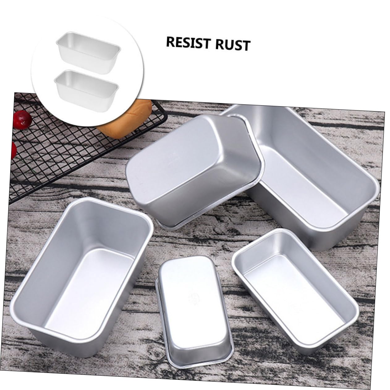 DECHOUS 3 Set Di Teglie Rettangolari Per Plumcake Set Da 2 Teglie Per Plumcake Per Cuocere Pane Torte Al Formaggio Torte Alla Frutta Per La Cucina 2 Pezzi*3