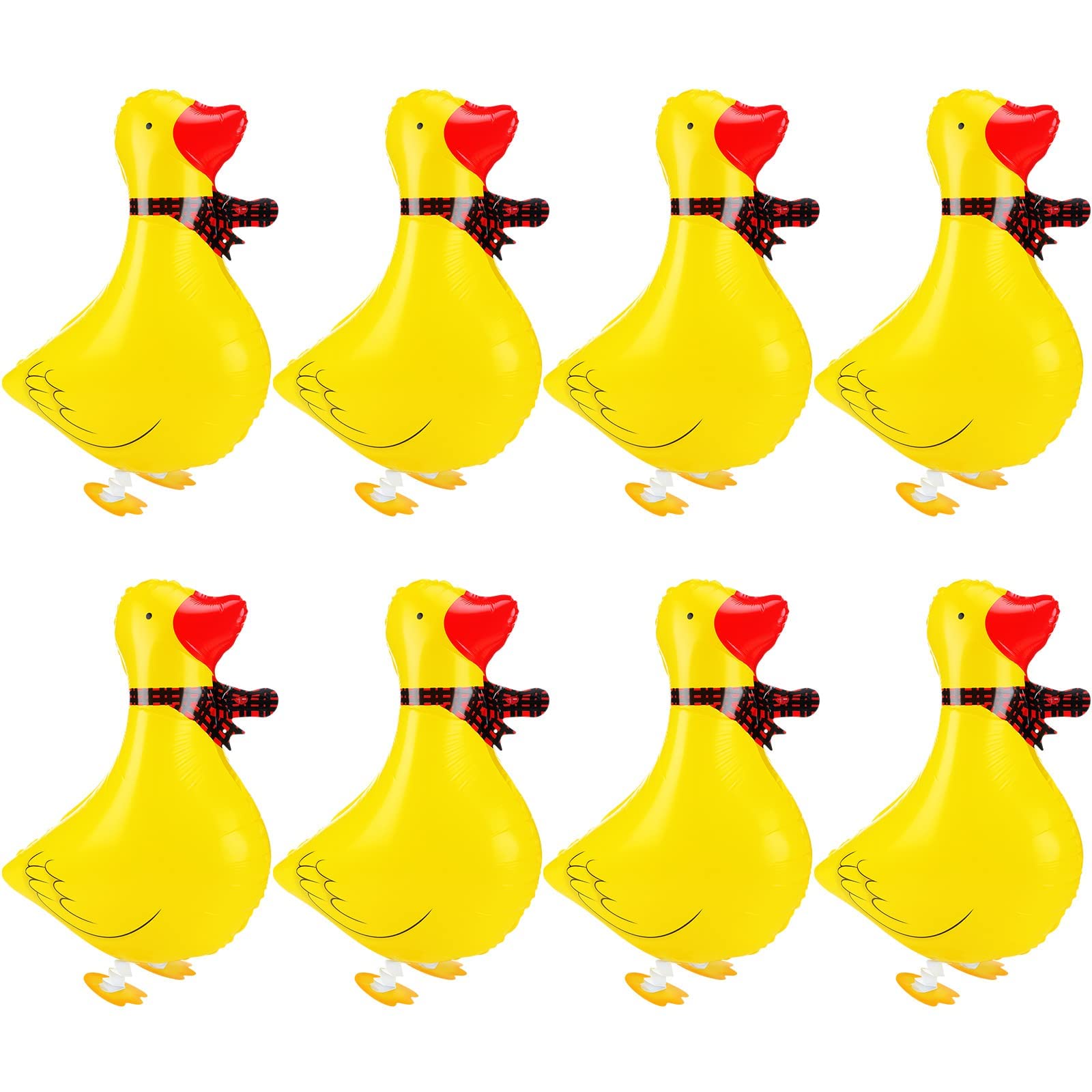 TERRIFI Duck Balloons Decorations, Kids Birthday Decorations Foil Mylar Animal Balloons for Party Farm Animal Birthday Baby Shower Decor Supplies, 8 Pcs