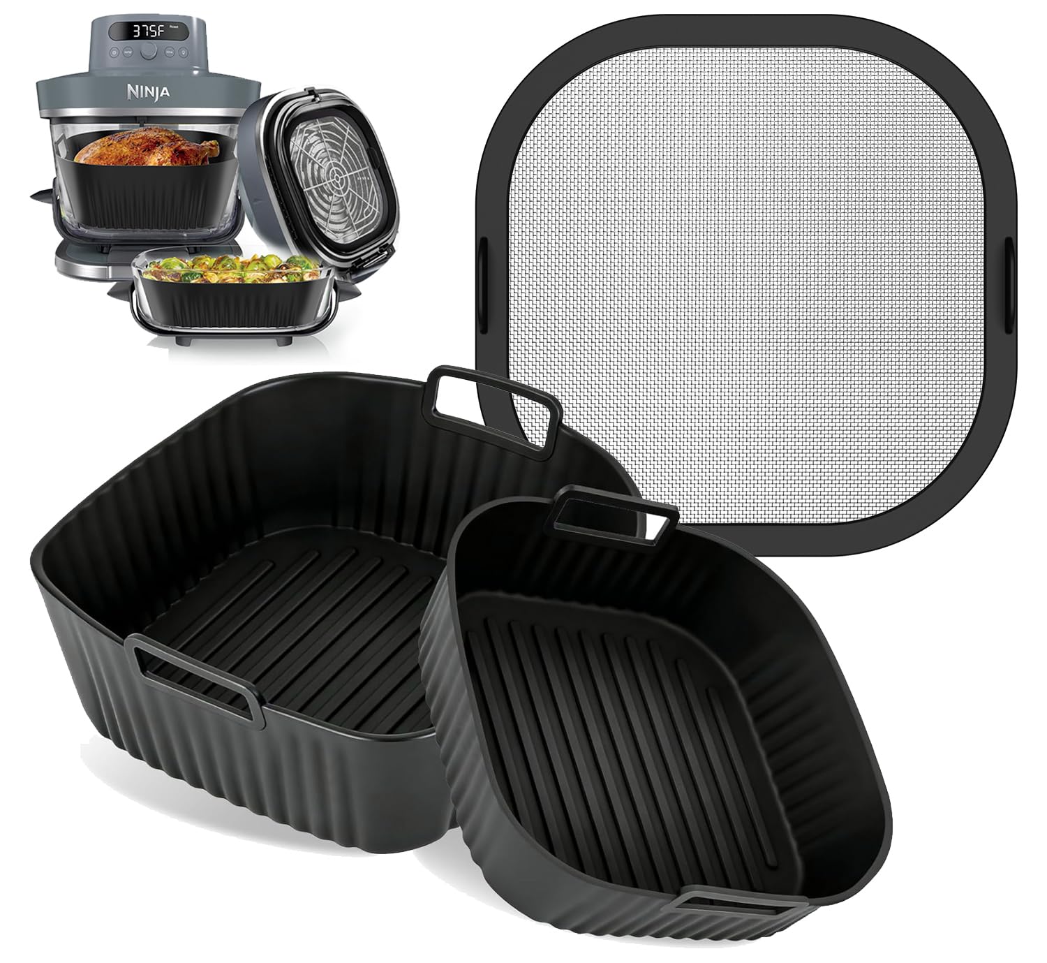 Silicone Air Fryer Liners for Ninja Crispi 5.7L & 2.3L Cooking Containers